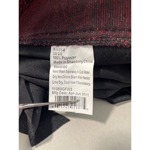 Fun World Classy Vamp Vampire Costume Size Small Medium Black Red Halloween NEW - Picture 3 of 11